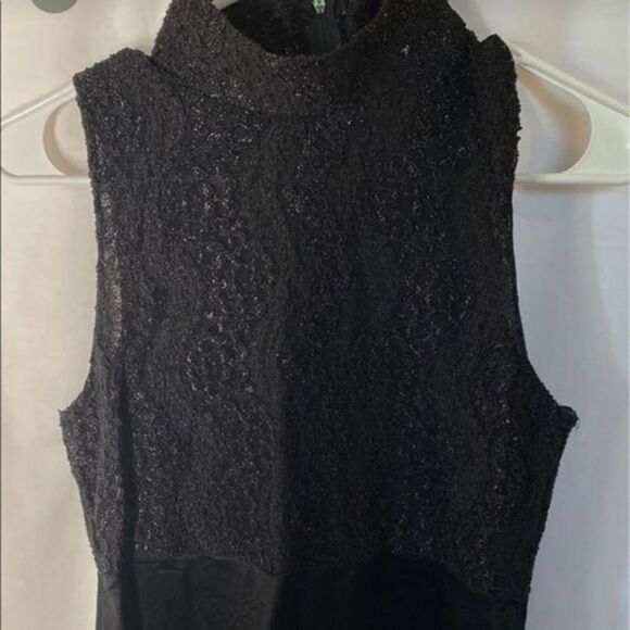 Vintage Apologie Lace & Satin Black Cocktail Dress - Picture 4 of 7